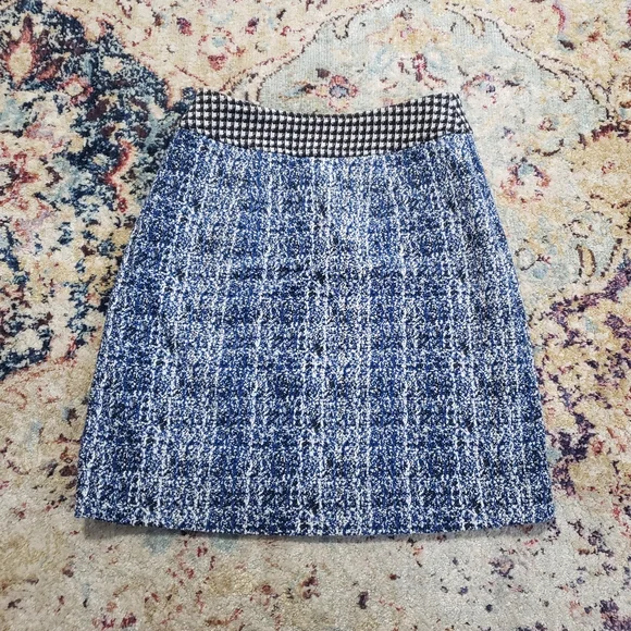 CAbi Reina 21 Club Houndstooth Suit Skirt Sz 0 - Picture 3 of 11